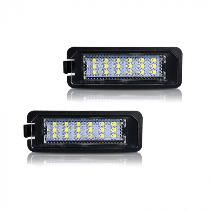 Set 2 Lampi LED iluminare numar VW Golf 4 5 6 7 Amarok Passat B6 B7 EOS Lupo Polo Scirocco Seat Leon Altea Skoda Superb [2]