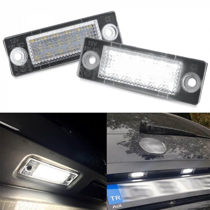 Set 2 Lampi LED iluminare numar VW Golf plus, Jetta, Touran, Transporter, Caddy, Passat B6 Break [4]