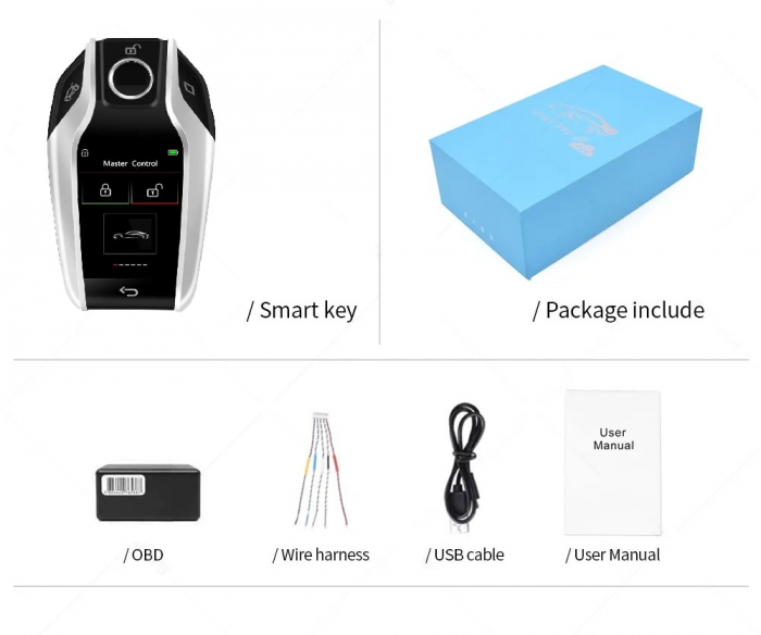 Cheie Smart Key Auto dedicata BMW, LCD , Argintie [2]