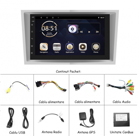 Navigatie Android Dedicata Opel, 7Inch, 1Gb Ram, 16Gb stocare, Bluetooth, WiFi, Waze, Youtube [3]