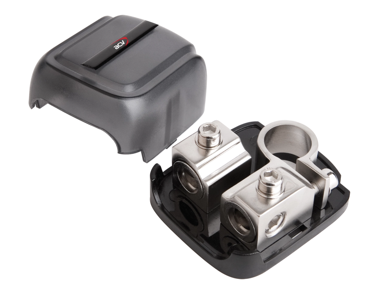 CarAudio - Borna baterie auto ACV 30.4040-02, 1 Intrare 2 Iesiri 20mm²