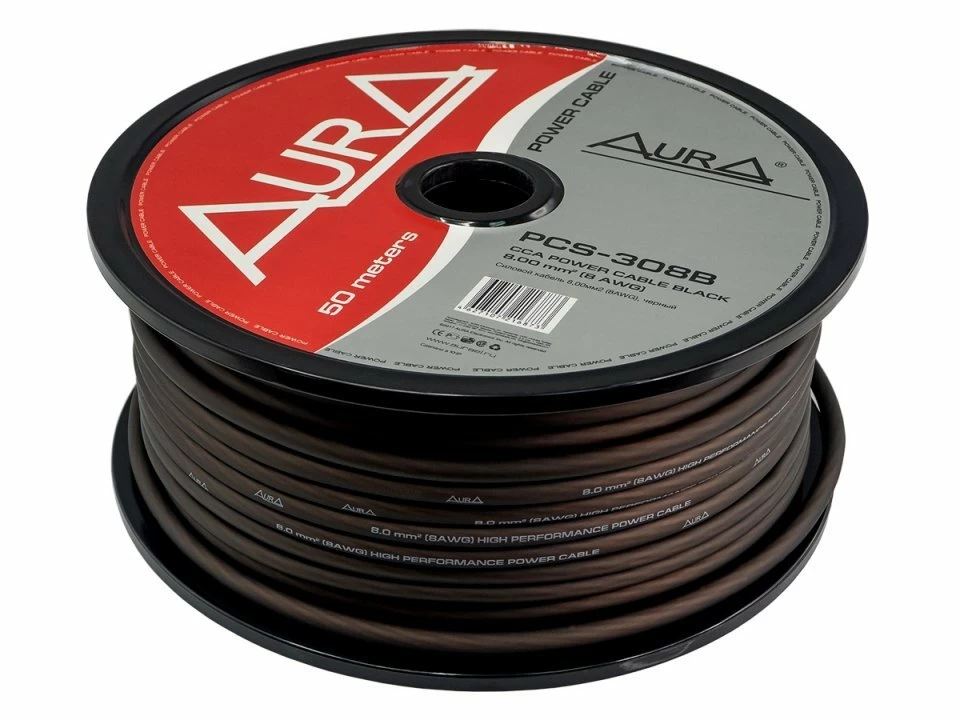 Cablu alimentare - Cablu alimentare AURA PCS 308B, Metru Liniar - Rola 50m, 10 mm2 (8AWG)