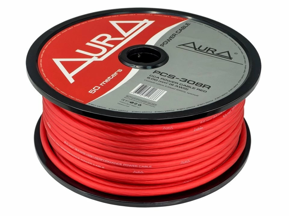 Accesorii Montaj - Cablu alimentare AURA PCS 308R, Metru Liniar - Rola 50m, 10 mm2 (8AWG)