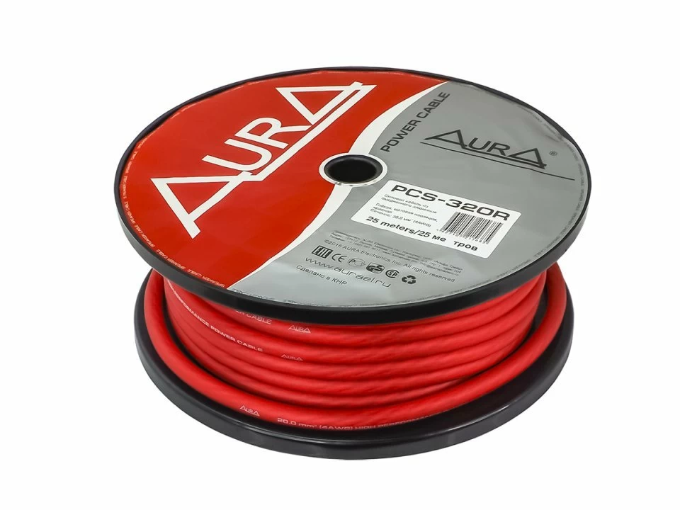 CarAudio - Cablu alimentare Aura PCS 320R, Metru Liniar - Rola 25m, 20mm2 (4AWG)