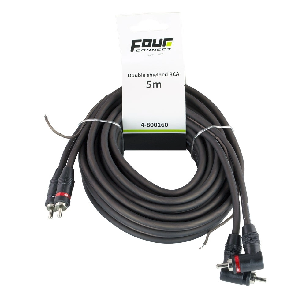 CarAudio - Cablu RCA Four Connect, 4-800160, Basic, 5.0 METRI, 2 canale