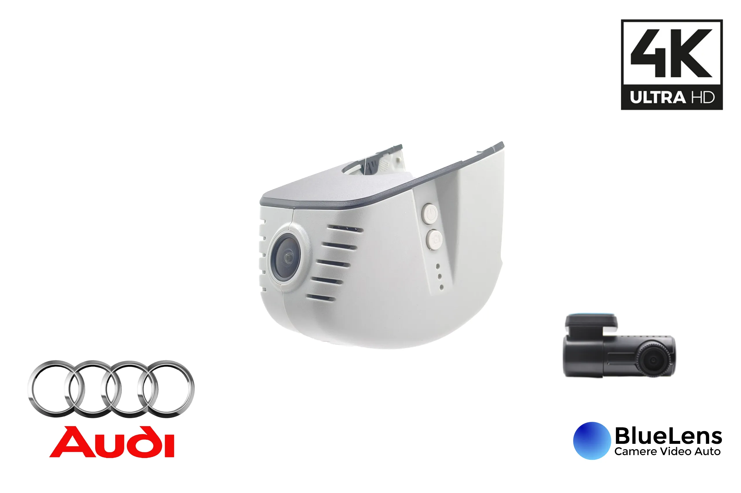 Accesorii Auto - Camera DVR dedicata CUSTOM DUAL 4K 24/7 AUDI