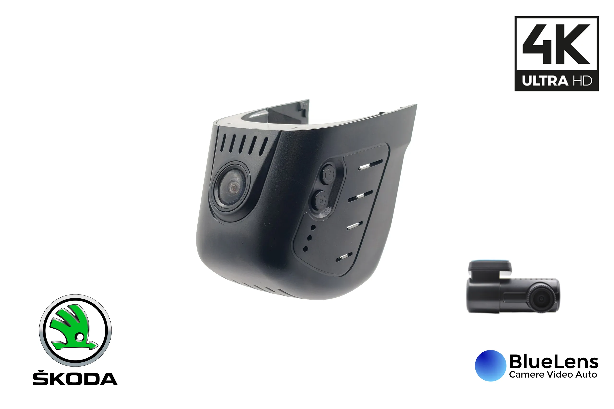 Skoda - Camera DVR dedicata CUSTOM DUAL 4K 24/7 SKODA Octavia / Rapid 2015+