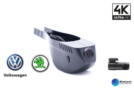 Accesorii Auto - Camera DVR dedicata CUSTOM DUAL 4K 24/7 VOLKSWAGEN B8 / SKODA 3 / SEAT