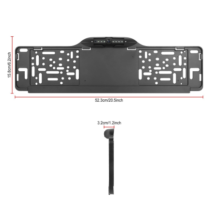 Camera marsarier cu suport numar auto, 1080p/720p/CVBS, lentila fisheye, unghi larg de vizualizare, NightVision [2]
