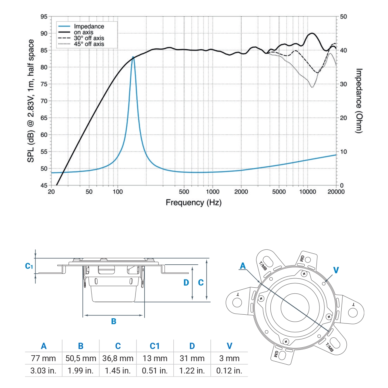 Difuzoare auto Audison Prima AP 2 MV set componente, 50mm, 25W RMS, 4Ω, set 2 difuzoare [5]