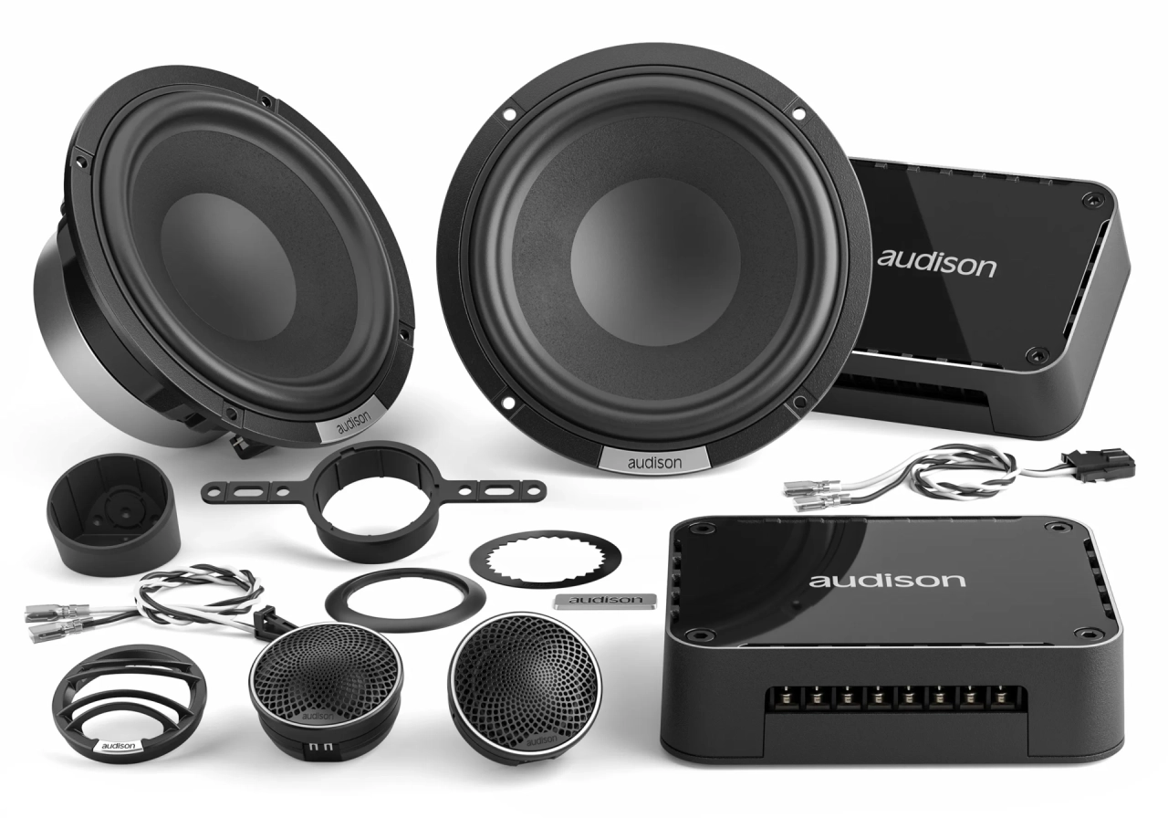Difuzoare auto - Difuzoare Auto Audison Voce AVK 6 P II, set, sistem 2 căi, 165mm, 150W RMS, 4Ω, set 4 difuzoare + accesorii