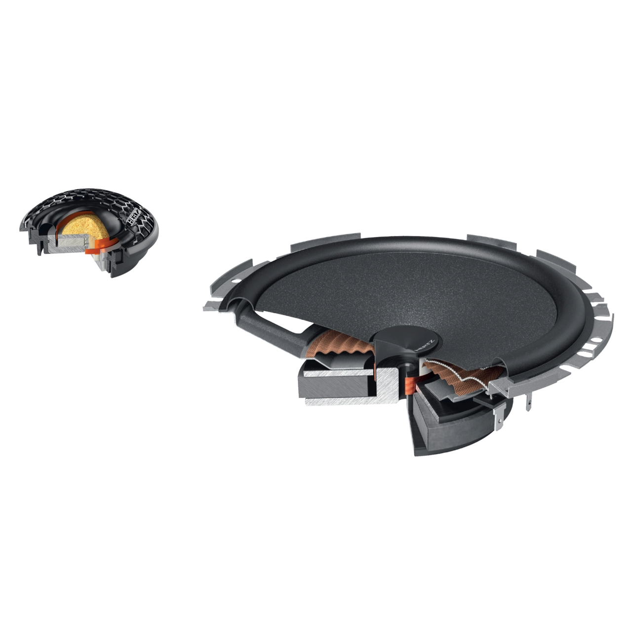 Difuzoare Auto Hertz Cento CK 165 F, set sistem 2 căi, 165mm, 90W RMS, 4Ω, 4 difuzoare + accesorii [5]
