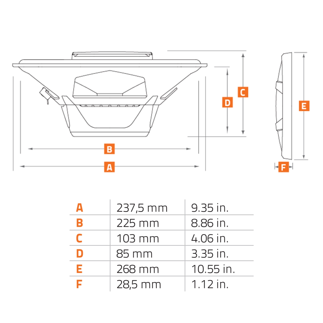 Difuzoare Auto Hertz Cento Pro CPX 690, set coaxial 3 căi, 6x9 inch, 120W RMS, 4Ω, 2 difuzoare + grile [5]