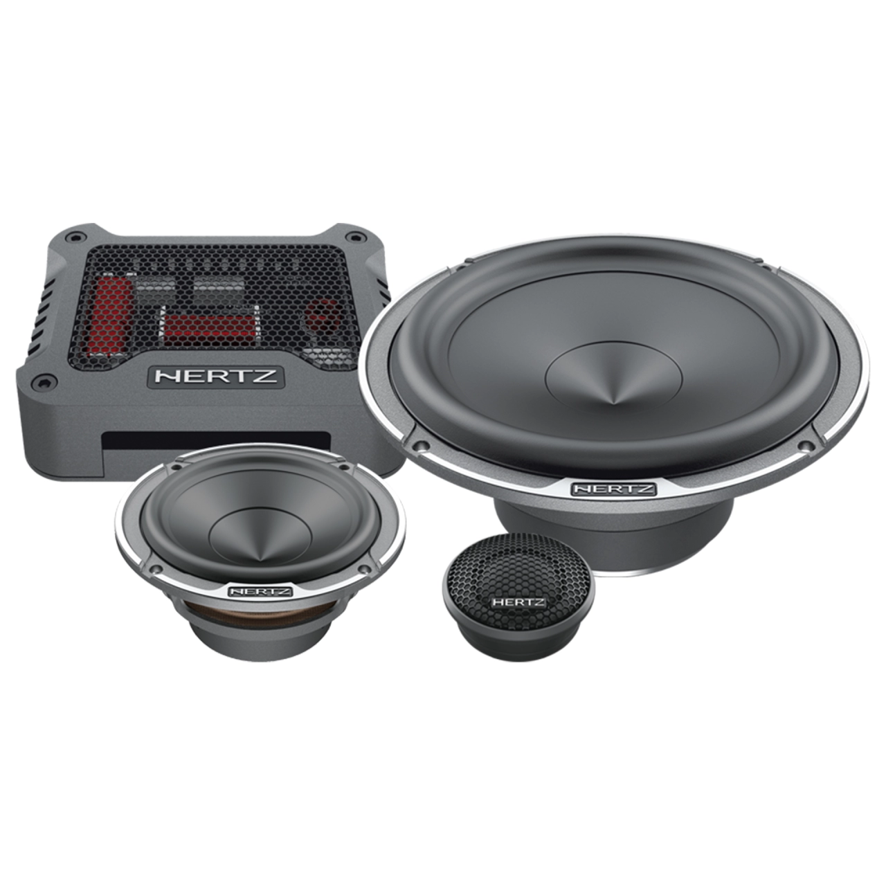 Difuzoare auto Hertz Mille Pro MPK 163.3, set sistem 3 căi, 165mm, 150W RMS, 4Ω, 6 difuzoare + accesorii [1]