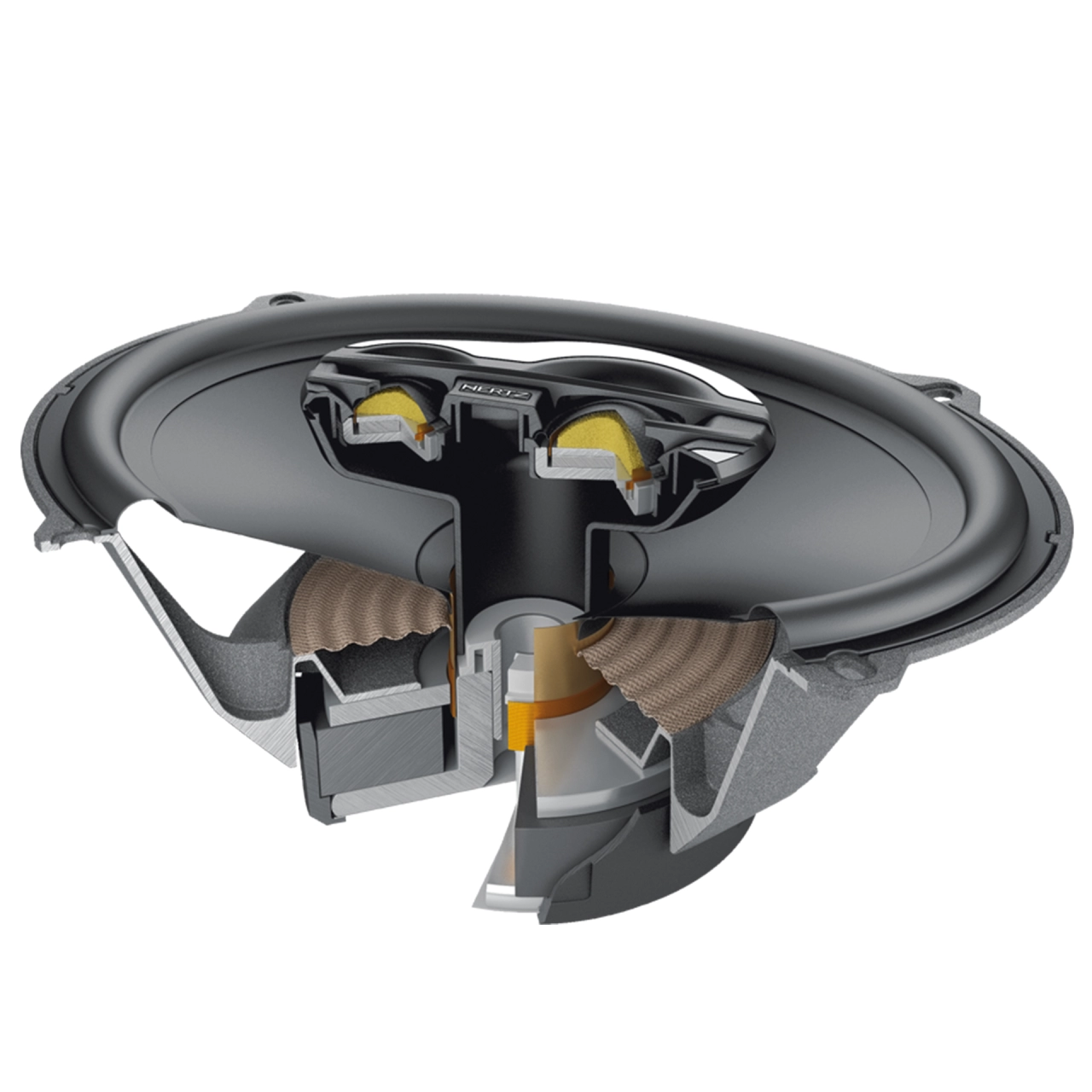 Difuzoare auto Hertz Mille Pro MPX 690.3, set coaxial 3 căi, 6x9 inch, 130W RMS, 4Ω, 2 difuzoare [3]