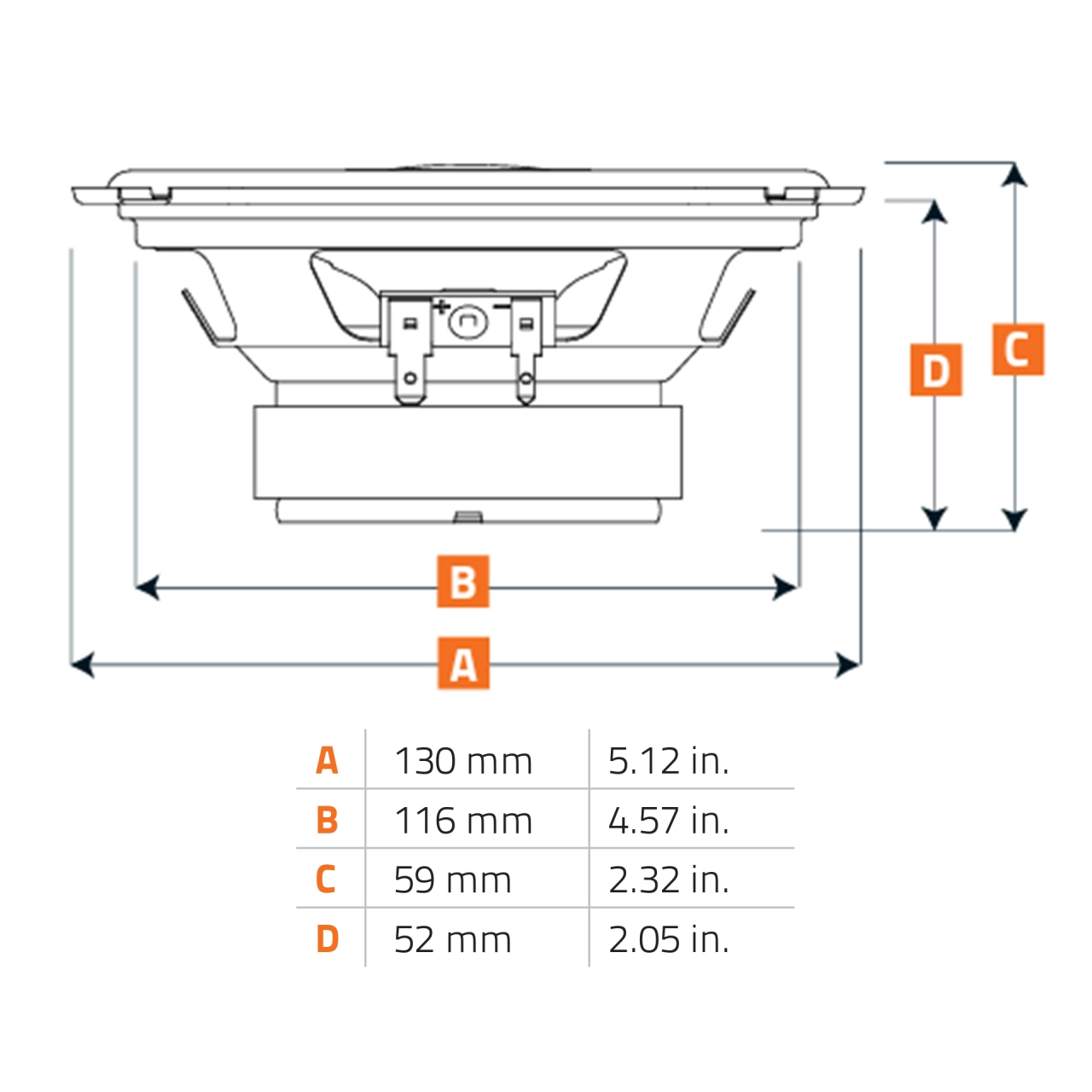 Difuzoare auto Hertz Uno X 130 set coaxial 2 căi, 130mm, 40W RMS, 4Ω, set 2 difuzoare [4]