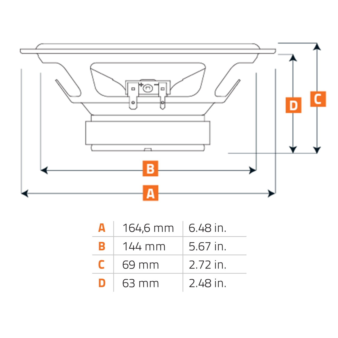 Difuzoare auto Hertz Uno X 165 set coaxial 2 căi, 165mm, 55W RMS, 4Ω, set 2 difuzoare [4]