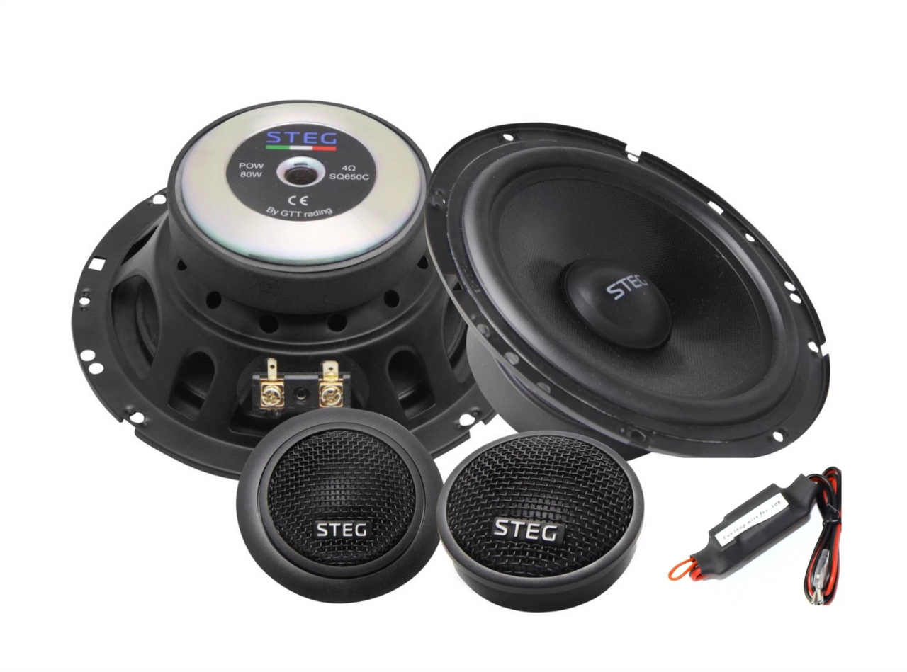 Difuzoare auto - Difuzoare auto Steg SQL 650C set sistem 2 căi, 165mm, 56mm, 180W, 15W, 4Ω, set 4 difuzoare