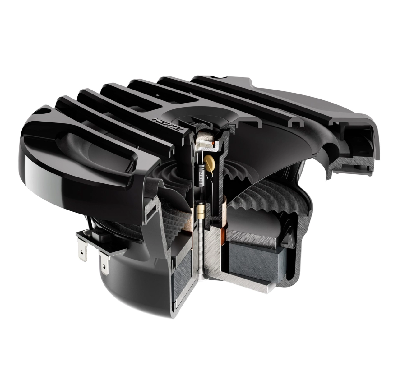 Difuzoare Marine Hertz HEX 6.5 M-C-O, Negru, set coaxial 2 cai, 165mm, 50W RMS [1]