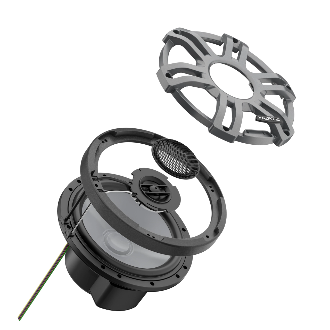 Difuzoare Marine Hertz HEX 7.7 S-LD-G, Negru, set coaxial 2 căi, 196mm, 200W RMS [3]