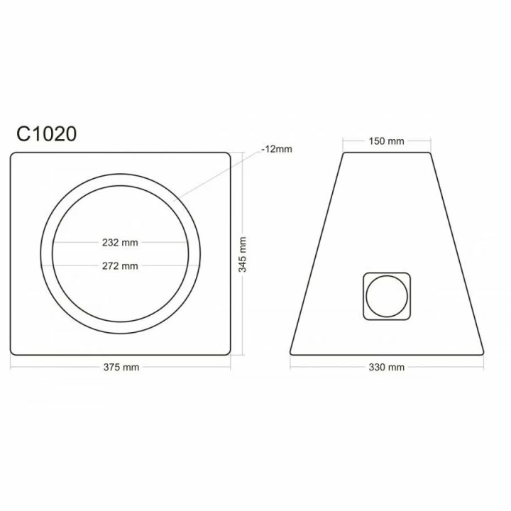Incinta subwoofer universala, 250 mm, 20L - COD C1020 [2]