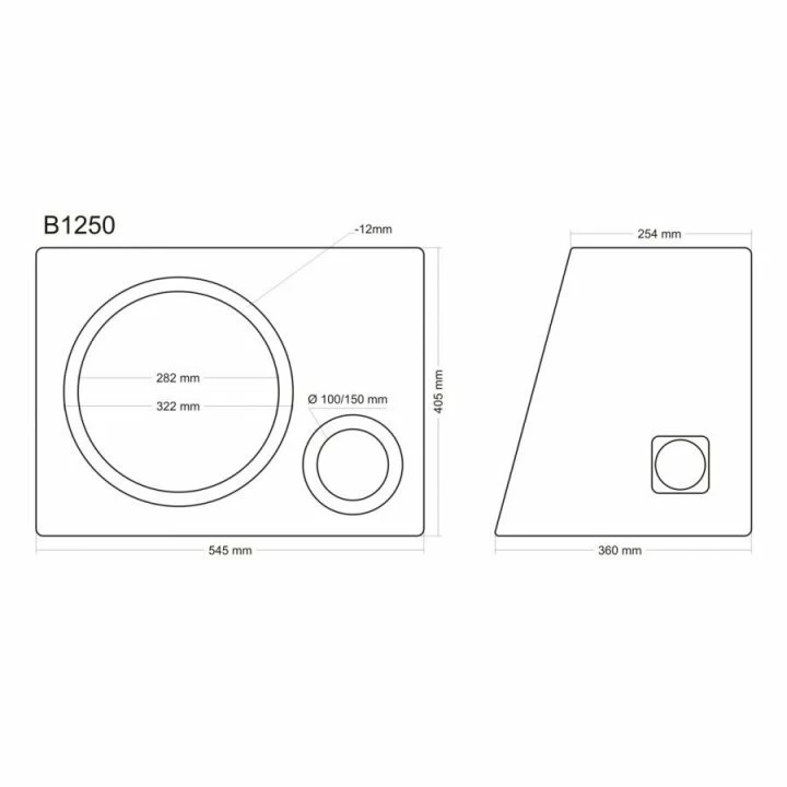 Incinta subwoofer universala, 300 mm, 50L - COD B1250 [2]