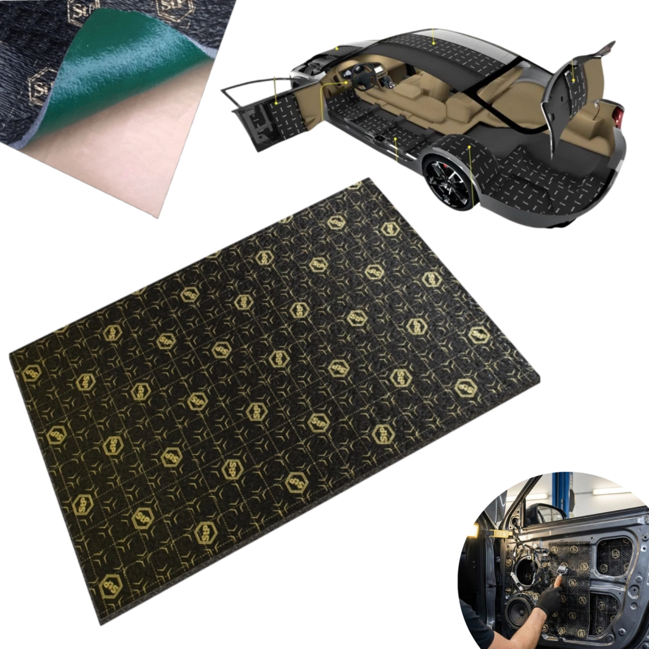 CarAudio - Insonorizant auto Premium STP Accent 10mm, 375x500mm, Foaie