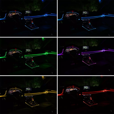 Kit universal de  lumini ambientale led RGB 64 culori pe suport acrilic cu conexiune wireless [1]