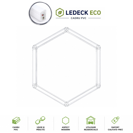 Lumini Hexagoane Modulare - Lumină LED Hexagonală – 1 Modul 83x98CM - Garaj, Dormitor, Cameră Gaming, Spații Private