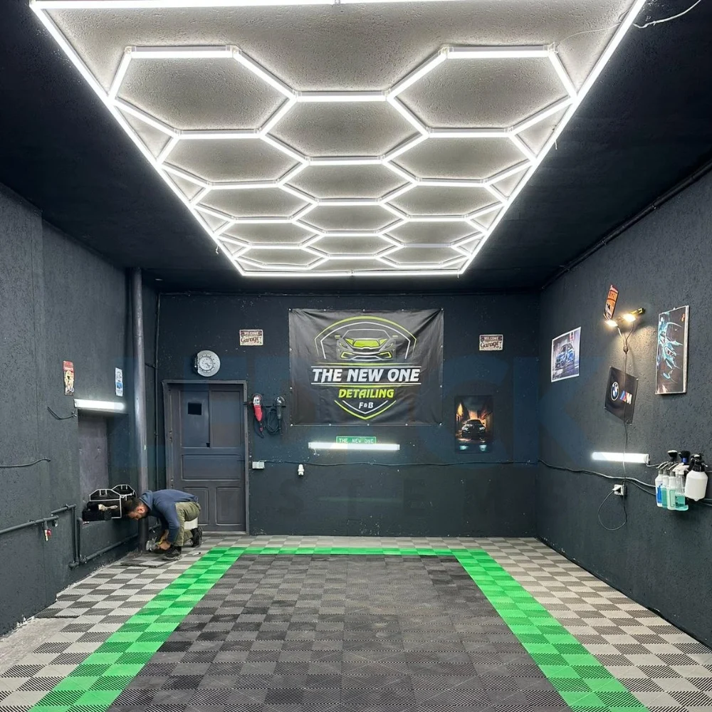 Lumină LED Hexagonală – 14 Module + Rama 484x243CM - Garaj, Dormitor, Cameră Gaming, Spații Private [6]