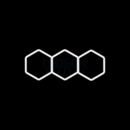 Lumini Hexagoane Modulare - Lumină LED Hexagonală – 3 Module 98x244CM - Garaj, Dormitor, Cameră Gaming, Spații Private