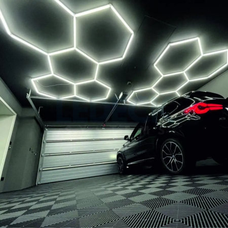Lumină LED Hexagonală – 5 Module 164x235CM - Garaj, Dormitor, Cameră Gaming, Spații Private [3]