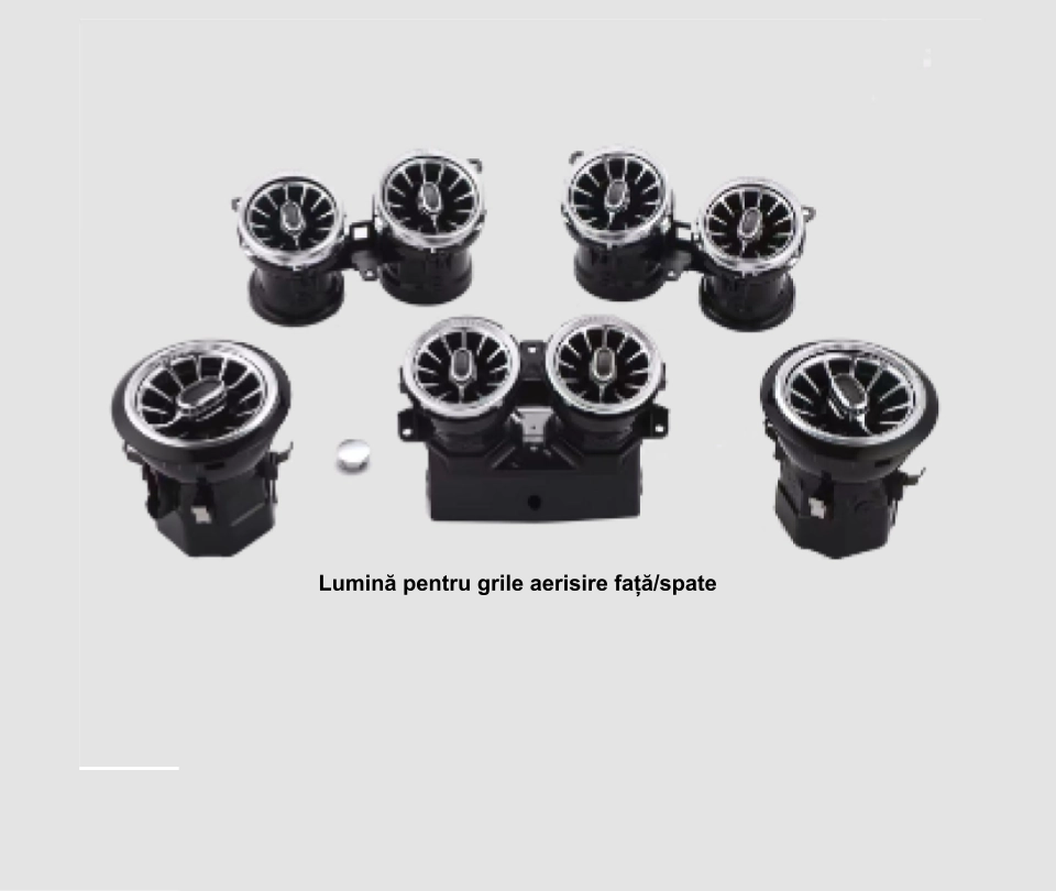 Mercedes Benz - Lumini ambientale dedicate Mercedes-Benz E CLASS W213 2017-2023, RGB Acrilice 8 in 1 Statice cu efect RGB, Control din Aplicatie Bluetooth / Buton