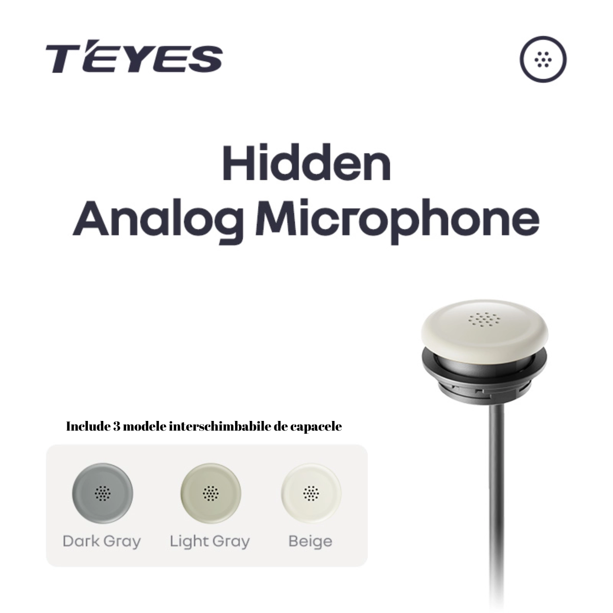 Accesorii Navigatii - Microfon extern Analogic, pentru plafon Teyes