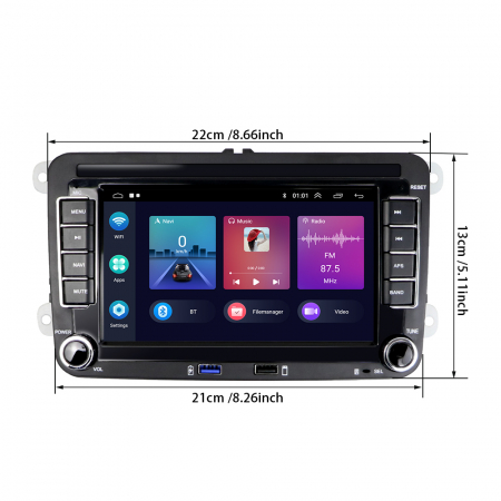 Navigatie Dedicata Skoda, 7Inch, 2Gb Ram, 64Gb stocare, Apple Carplay/Android Auto [5]