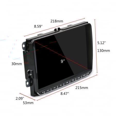 Navigatie Dedicata Volkswagen, 9Inch, 8Gb Ram, 128Gb stocare, Apple Carplay/Android Auto [5]
