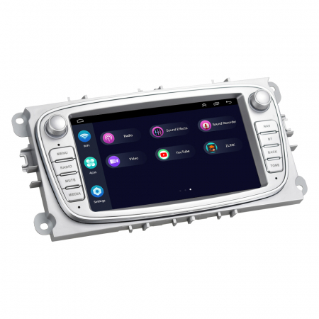 Navigatie Dedicata Ford Focus, Mondeo,C-Max, Kuga, 7inch, 4Gb Ram, 64Gb stocare, Carplay, Argintiu [3]