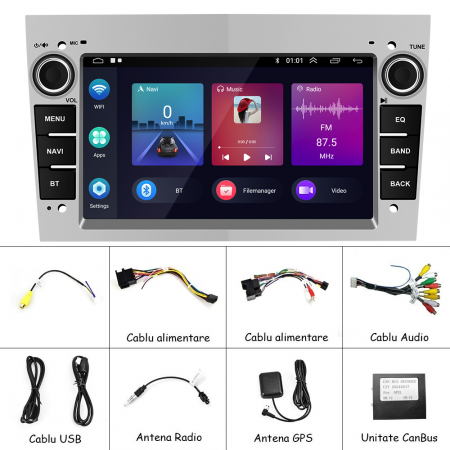 Navigatie Dedicata Opel, 7Inch, 2Gb Ram, 32Gb stocare, Carplay, Argintiu [6]