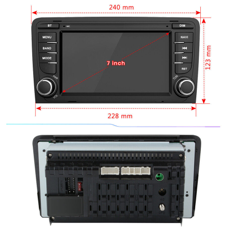 Navigatie Dedicata Audi A3 8P1 (2003 - 2013), 7Inch, 4Gb Ram, 64Gb Stocare, Carplay [6]