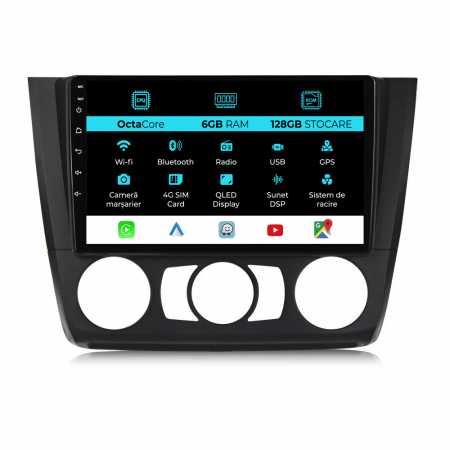 Seria 1 E81/E82/E87/E88 (2005 - 2013) - Navigatie Dedicata Bmw Seria 1 E82/E88/E81/E87 (2004-2011), 9Inch, 6Gb Ram, 128Gb Stocare, CarPlay