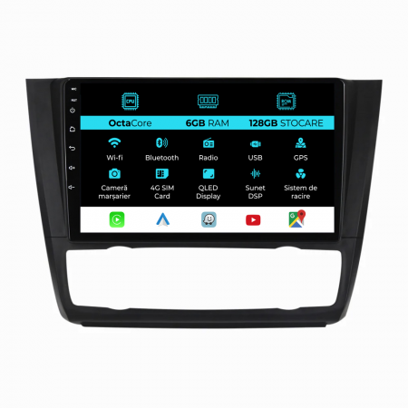 Seria 1 E81/E82/E87/E88 (2005 - 2013) - Navigatie Dedicata Bmw Seria 1 E82/E88/E81/E87 (2004-2011), 9Inch, 6Gb Ram, 128Gb Stocare, CarPlay