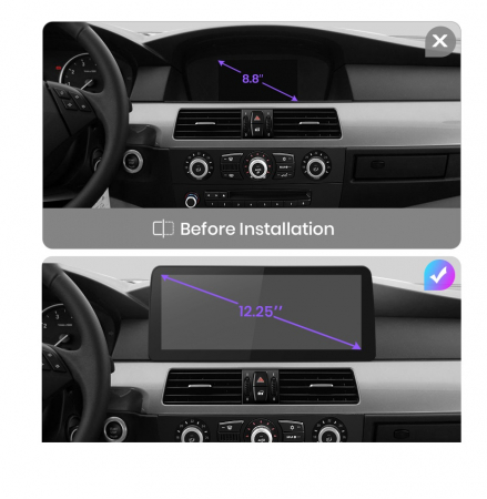 Navigatie Dedicata BMW Seria 3 E90 E91, Seria 5 E60 E61 (2004-2013), 12.3 Inch, 8Gb Ram, 256Gb Stocare, Carplay [9]