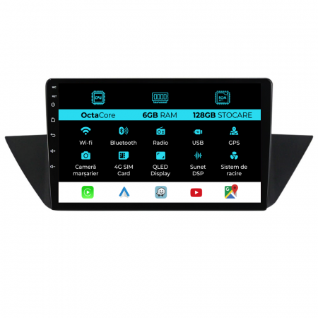 X1 E84 (2009 - 2015) - Navigatie Dedicata BMW X1 E84 (2009-2015),10Inch, 6Gb Ram, 128Gb Stocare, Carplay