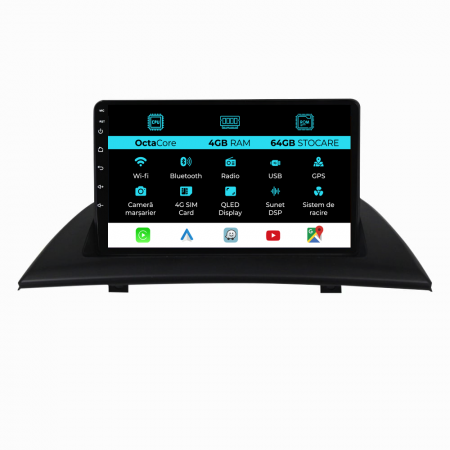 X3 E83 (2004 - 2012) - Navigatie Dedicata BMW X3 E83 (2004-2012), 9Inch, 4Gb Ram, 64Gb Stocare, Carplay