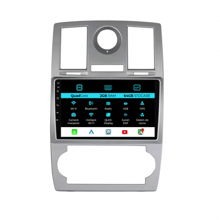 300C (2004 - 2007) - Navigatie Android Dedicata Chrysler 300C (2004-2008), 9Inch, 2Gb Ram, 64Gb Stocare, Carplay