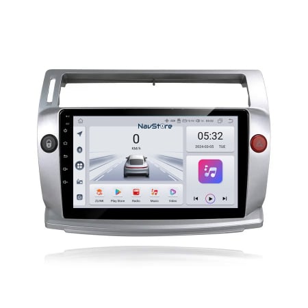 C4 (2004 - 2012) - Navigatie Android Dedicata Citroen C4 (2004-2009), 9Inch, 4Gb Ram, 64Gb Stocare, Bluetooth, WiFi, Carplay