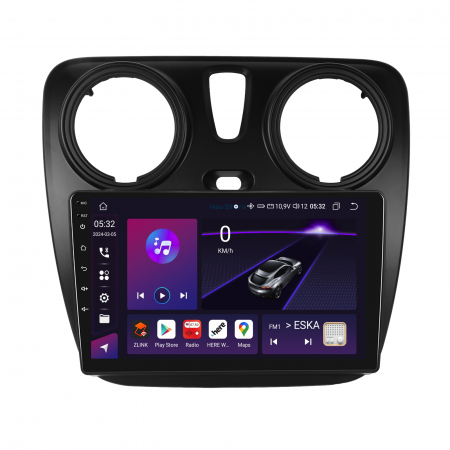 Navigatie Android Dedicata Dacia Dokker / Lodgy (2012-2020), 9Inch, 4Gb Ram, 64Gb Stocare, Bluetooth, WiFi, Carplay [2]