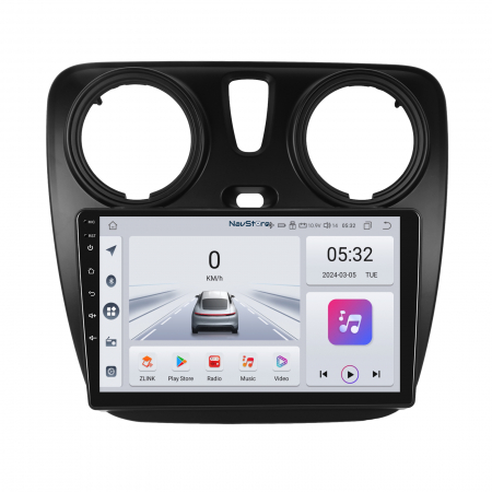 Dokker (2010 - 2020) - Navigatie Android Dedicata Dacia Dokker / Lodgy (2012-2020), 9Inch, 4Gb Ram, 64Gb Stocare, Bluetooth, WiFi, Carplay