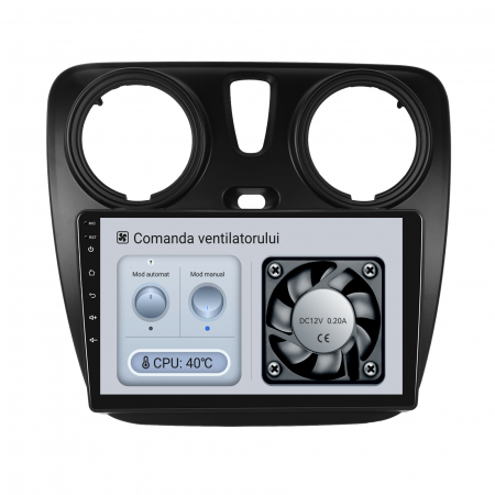 Navigatie Android Dedicata Dacia Dokker / Lodgy (2012-2020), 9Inch, 4Gb Ram, 64Gb Stocare, Bluetooth, WiFi, Carplay [3]