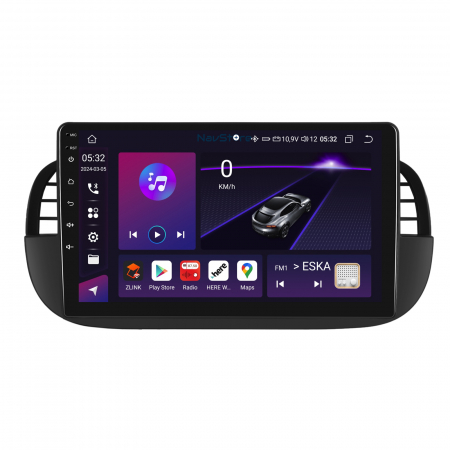 Navigatie Android Dedicata Fiat 500 (2007 - 2015), 9Inch, 4Gb Ram, 64Gb Stocare, Bluetooth, WiFi, Carplay [2]